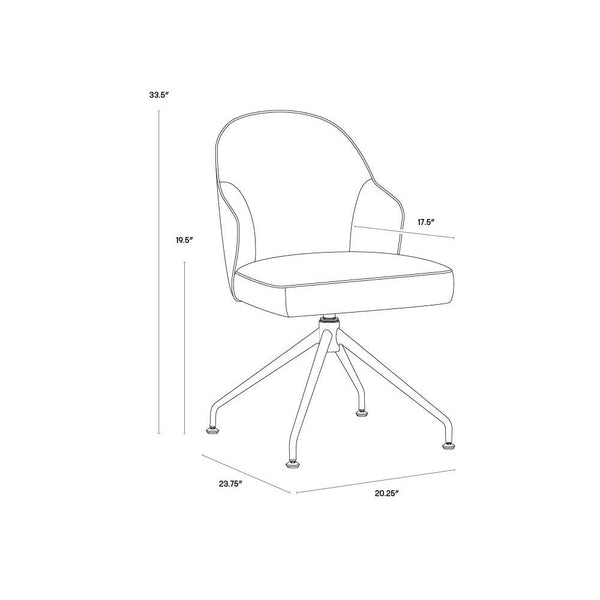 Bretta Swivel Dining Chair - Tobacco Tan