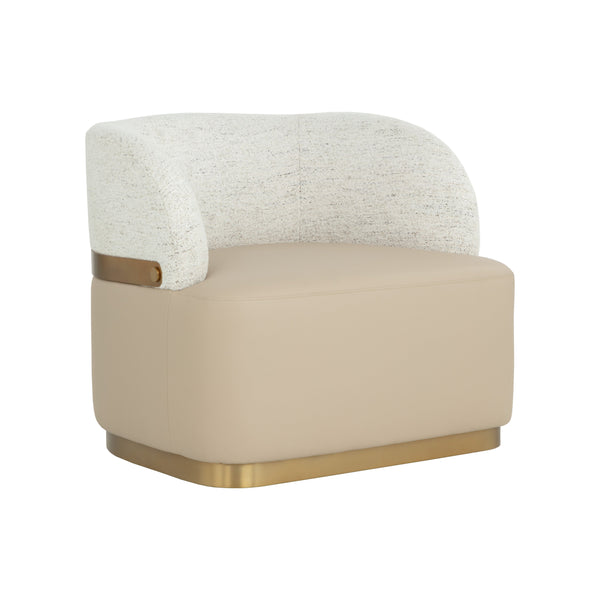 Brinda Swivel Lounge Chair - Napa Beige / Hailey Moon