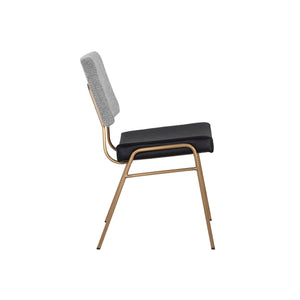 Brinley Dining Chair - Gold - Nightfall Black / Chacha Grey