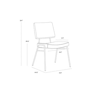 Brinley Dining Chair - Gold - Nightfall Black / Chacha Grey