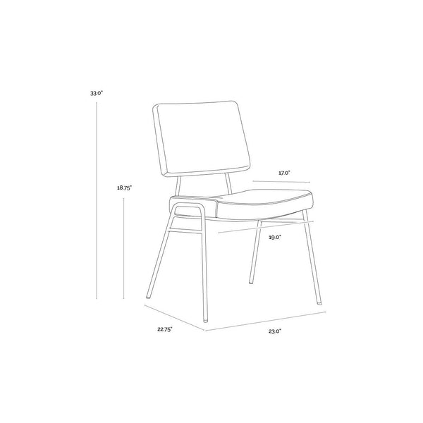 Brinley Dining Chair - Gold - Nightfall Black / Chacha Grey