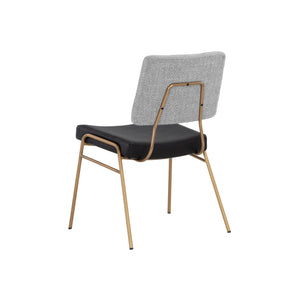 Brinley Dining Chair - Gold - Nightfall Black / Chacha Grey