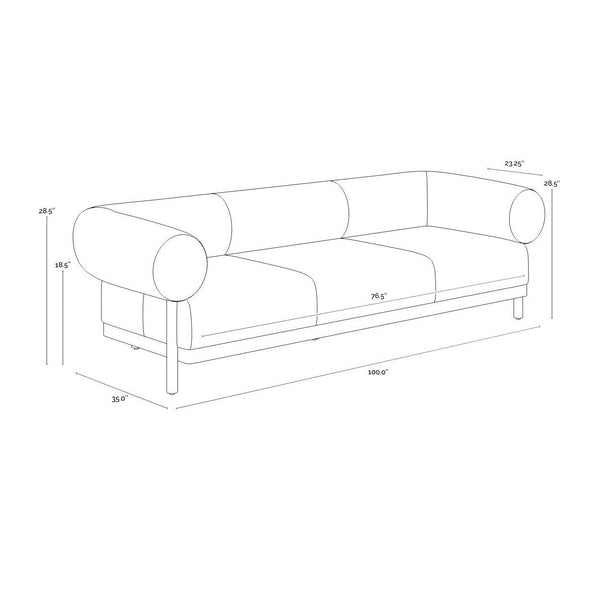 Bromley Sofa - Brown - Altro Cappuccino