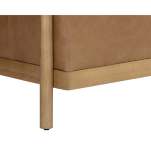 Bromley Sofa - Rustic Oak - Ludlow Sesame Leather