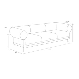 Bromley Sofa - Rustic Oak - Ludlow Sesame Leather