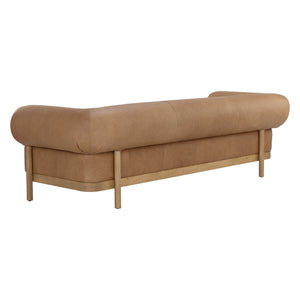 Bromley Sofa - Rustic Oak - Ludlow Sesame Leather