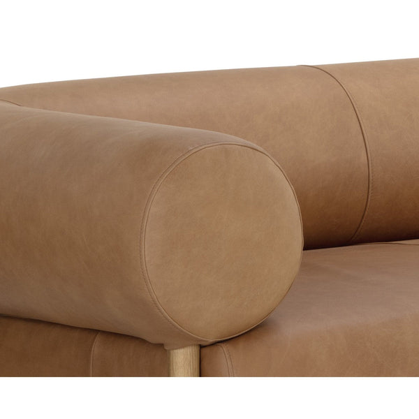 Bromley Sofa - Rustic Oak - Ludlow Sesame Leather
