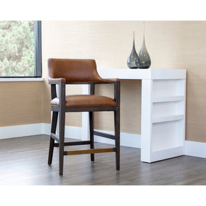 Brylea Counter Stool - Brown - Shalimar Tobacco Leather