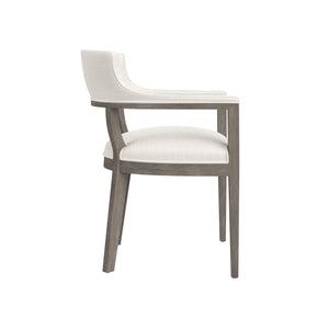 Brylea Dining Armchair - Ash Grey - Linoso Ivory