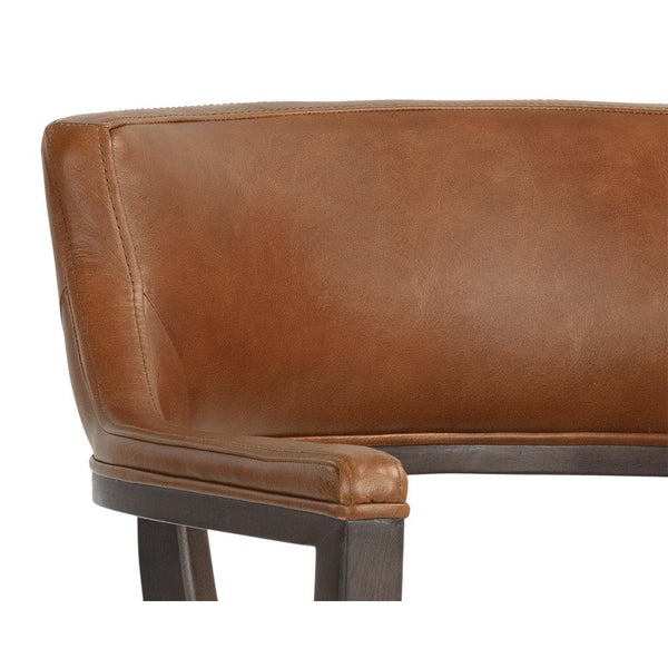Brylea Dining Armchair - Brown - Shalimar Tobacco Leather