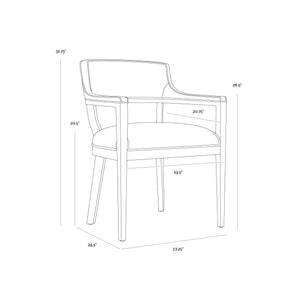 Brylea Dining Armchair - Brown - Shalimar Tobacco Leather