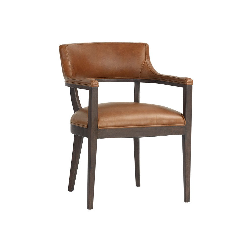 Brylea Dining Armchair - Brown - Shalimar Tobacco Leather