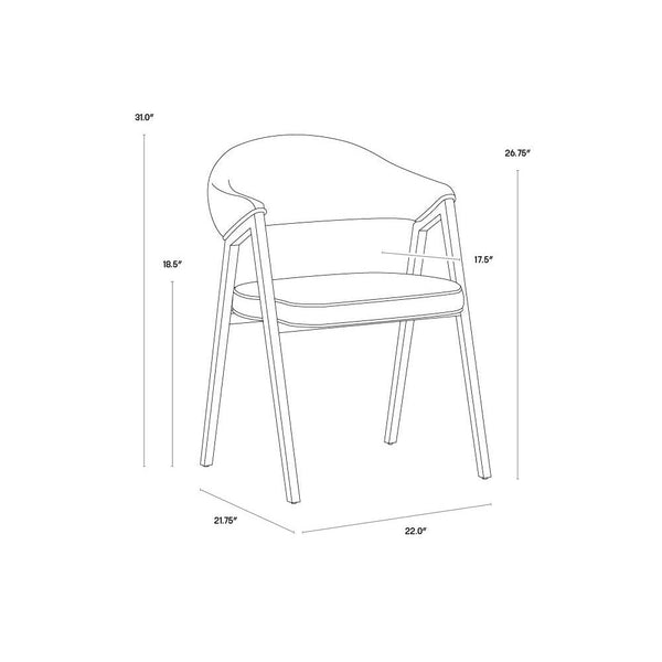 Burgos Dining Armchair - Nono Petrol