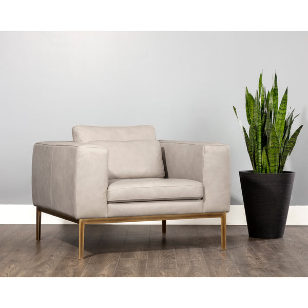 Burr Armchair - Bali Bone Leather