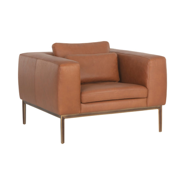 Burr Armchair - Behike Saddle Leather
