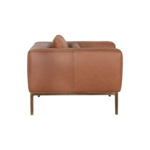 Burr Armchair - Behike Saddle Leather