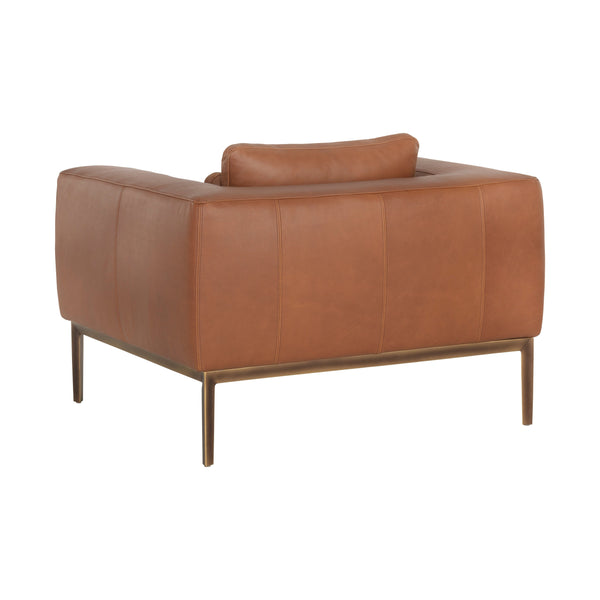 Burr Armchair - Behike Saddle Leather