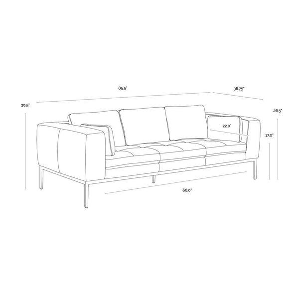 Burr Sofa - Bali Bone Leather