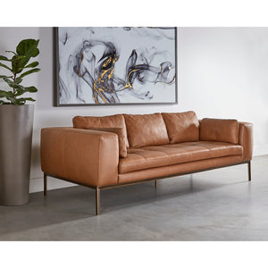 Burr Sofa - Behike Saddle Leather