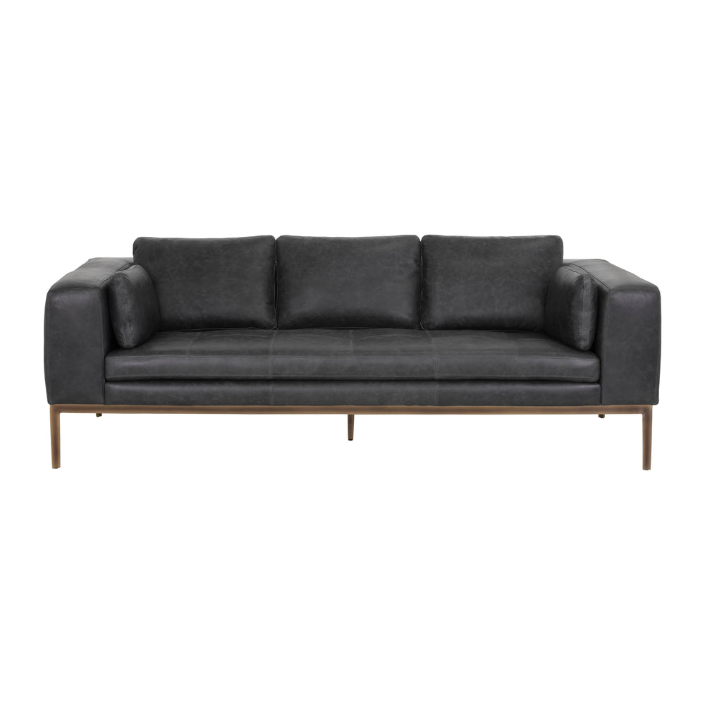 Burr Sofa - Serbia Black Leather