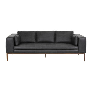 Burr Sofa - Serbia Black Leather