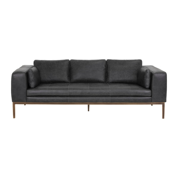Burr Sofa - Serbia Black Leather
