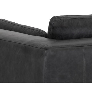Burr Sofa - Serbia Black Leather