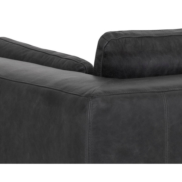 Burr Sofa - Serbia Black Leather