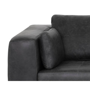 Burr Sofa - Serbia Black Leather