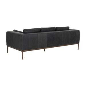 Burr Sofa - Serbia Black Leather