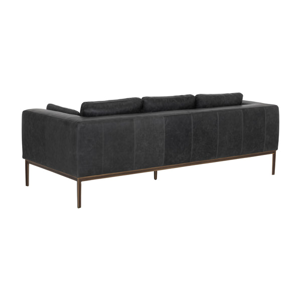 Burr Sofa - Serbia Black Leather