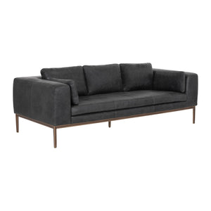 Burr Sofa - Serbia Black Leather