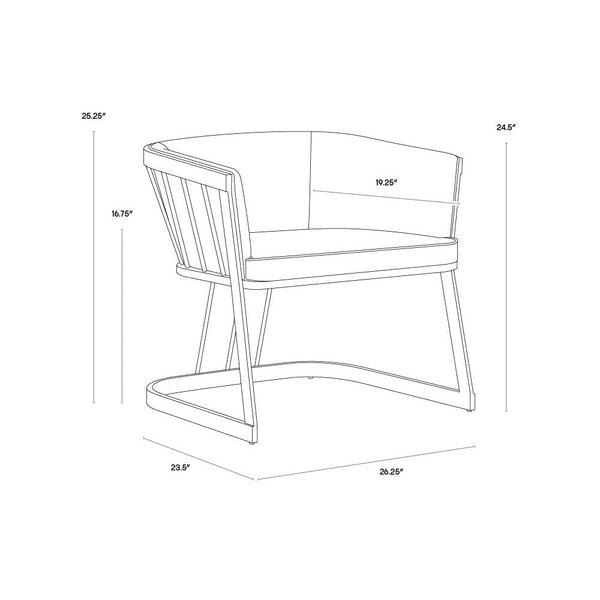 Caily Lounge Chair - Bravo Cream