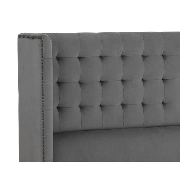 Cairo Bed Queen - Antonio Charcoal