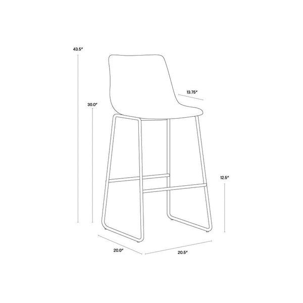 Cal Barstool - Antique Grey
