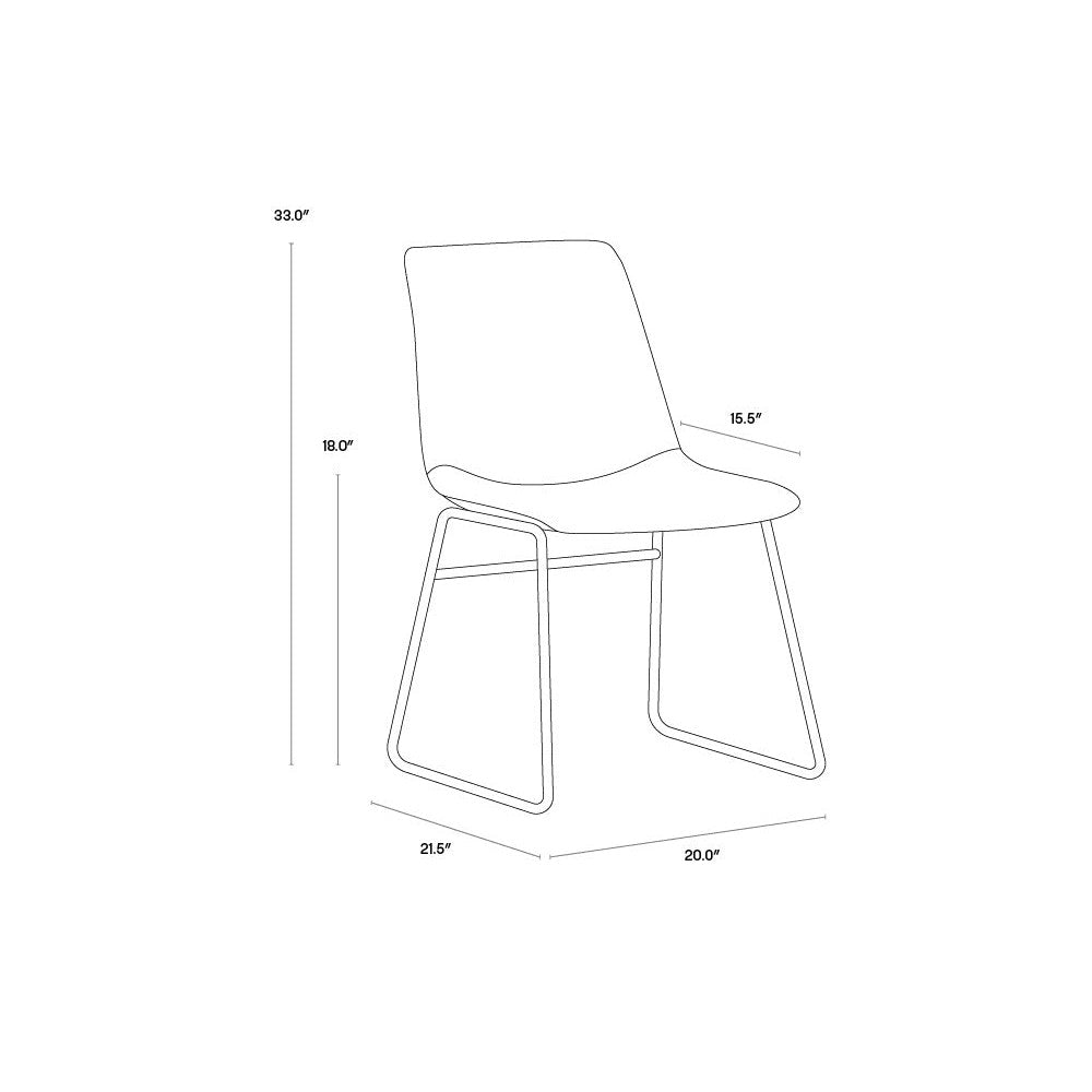 Cal Dining Chair - Antique Black