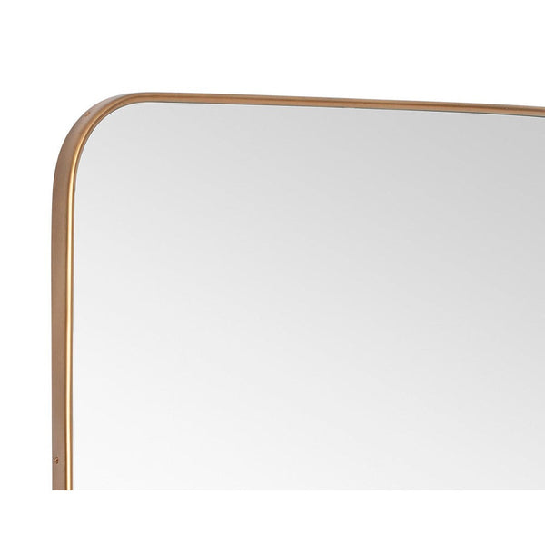 Calabasas Floor Mirror - Brass