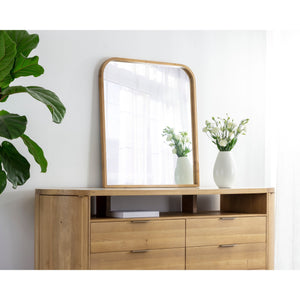 Calabasas Wall Mirror - Rustic Oak