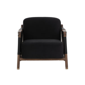 Calloway Lounge Chair - Antique Brown - Abbington Black / Onyx Leather