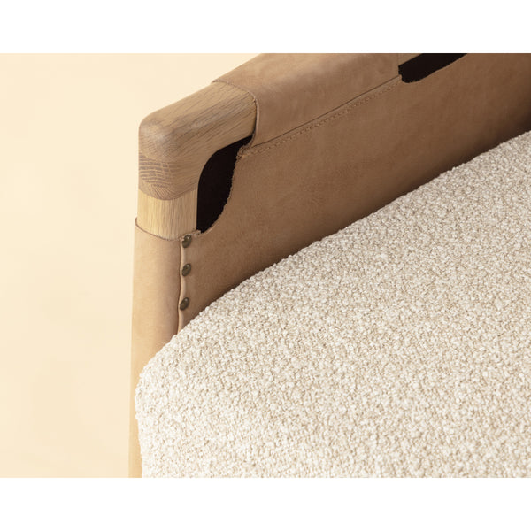 Calloway Lounge Chair - Light Oak - Santa Cruz Oatmeal / Nubuck Caramel Leather