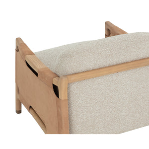 Calloway Lounge Chair - Light Oak - Santa Cruz Oatmeal / Nubuck Caramel Leather