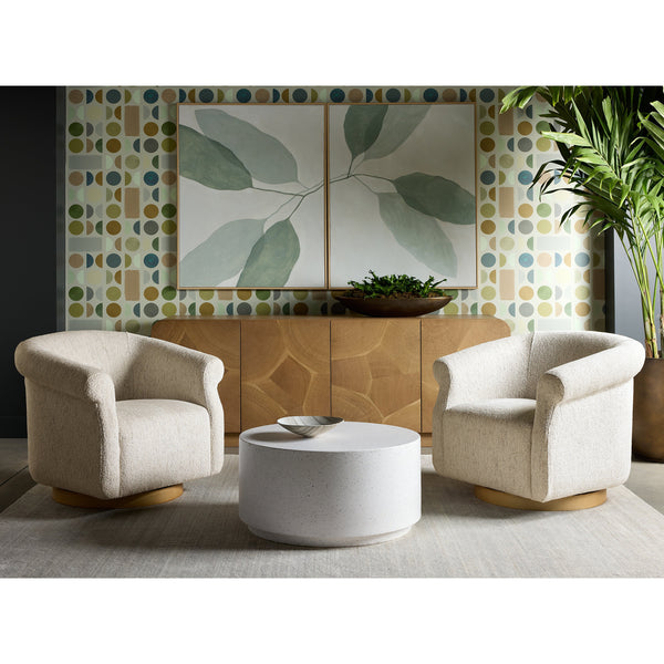 Calm Reflection (Set Of 2) - 40" X 50" - Natural Floater Frame