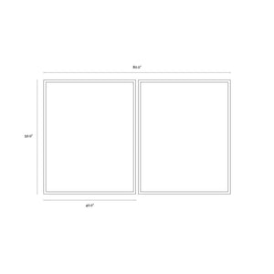 Calm Reflection (Set Of 2) - 40" X 50" - Natural Floater Frame