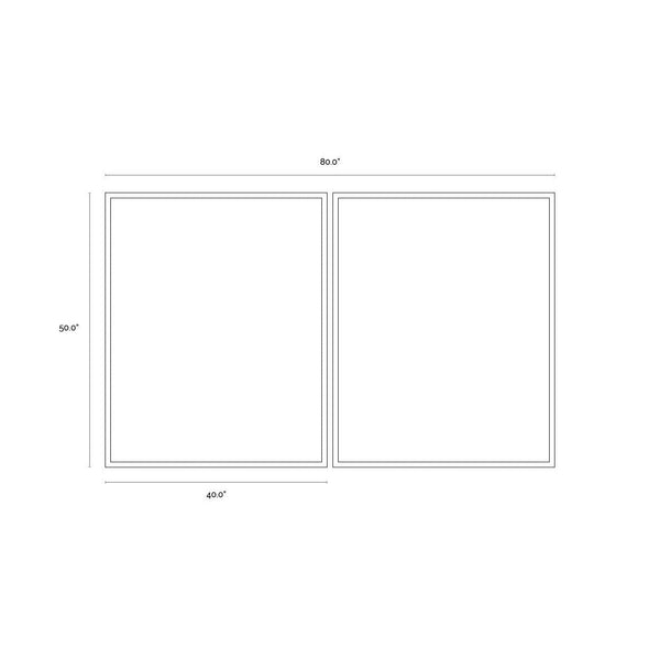 Calm Reflection (Set Of 2) - 40" X 50" - Natural Floater Frame