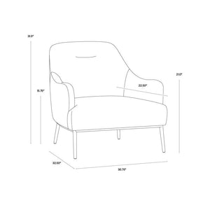 Cameron Lounge Chair - Nono Shitake