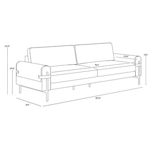 Camus Sofa - Ludlow Sesame Leather