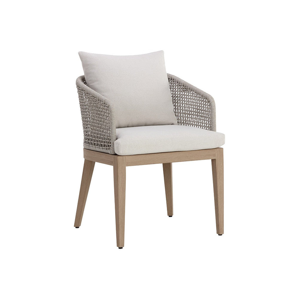 Capri Dining Armchair - Drift Brown - Palazzo Cream
