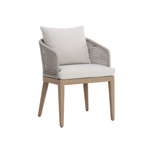 Capri Dining Armchair - Drift Brown - Palazzo Cream