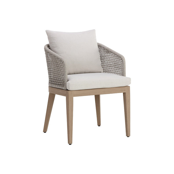 Capri Dining Armchair - Drift Brown - Palazzo Cream