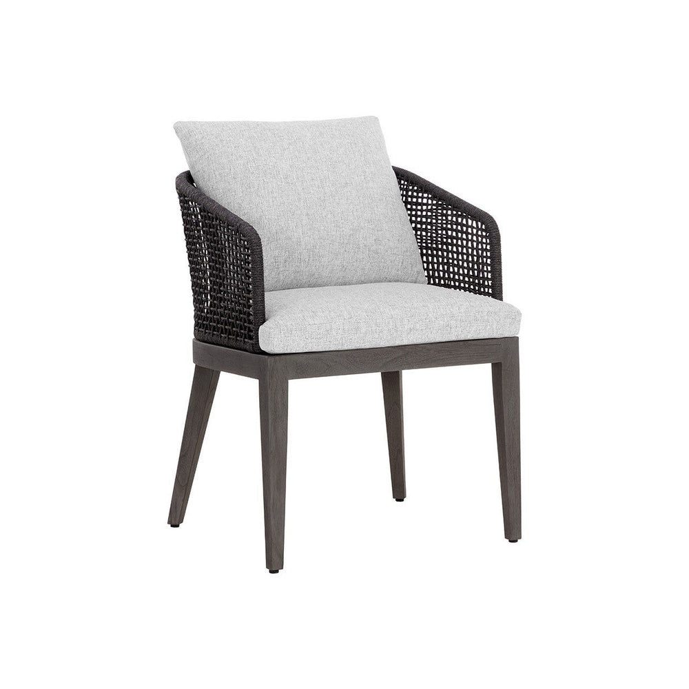 Capri Dining Armchair - Smoke Grey - Copacabana Marble